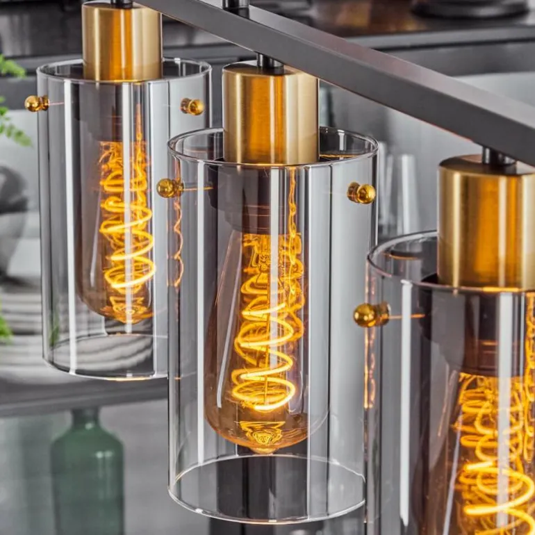 Suspension Hunouri Noir, 4 lumières