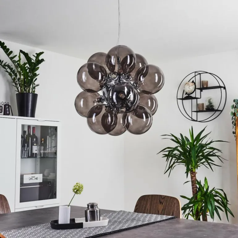 Suspension Hyco Chrome, 12 lumières