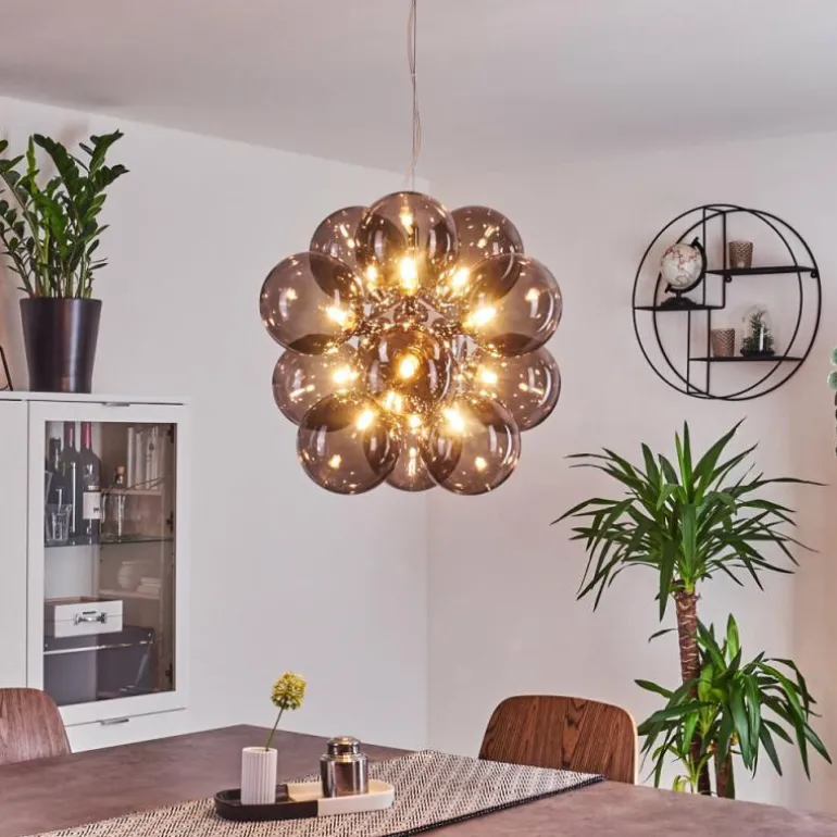 Suspension Hyco Chrome, 12 lumières