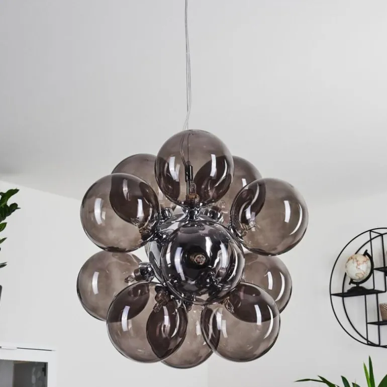 Suspension Hyco Chrome, 12 lumières