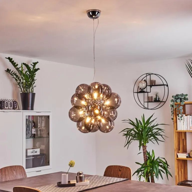 Suspension Hyco Chrome, 12 lumières