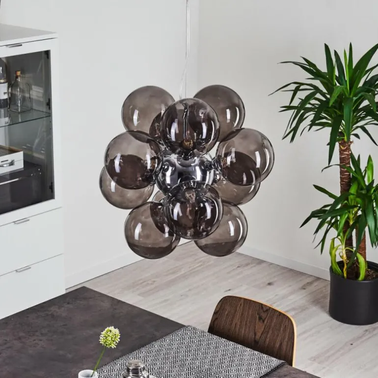 Suspension Hyco Chrome, 12 lumières