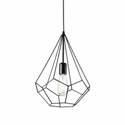 Suspension Ideal Lux AMPOLLA Noir, 1 lumière