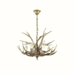 Suspension Ideal Lux CHALET Beige, 6 lumières