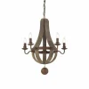 Suspension Ideal Lux MILLENNIUM Rouille, 5 lumières
