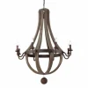 Suspension Ideal Lux MILLENNIUM Rouille, 8 lumières