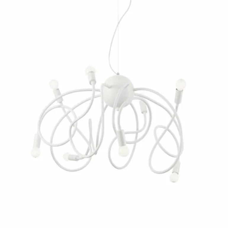 Suspension Ideal Lux MULTIFLEX Blanc, 8 lumières