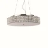 Suspension Ideal Lux ROMA Chrome, Aspect cristal, 9 lumières