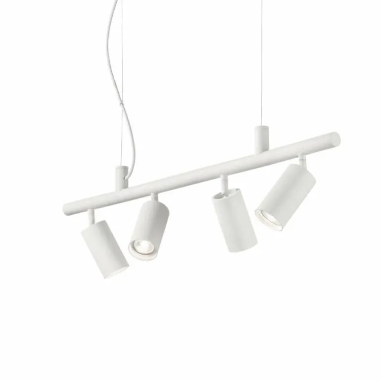 Suspension Ideallux DYNAMITE Blanc, 4 lumières
