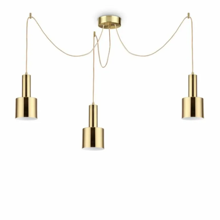 Suspension Ideallux HOLLY Laiton, 3 lumières