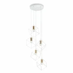 Suspension Ideallux ICE Blanc, 5 lumières