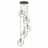 Suspension Ideallux ICE Noir, 5 lumières