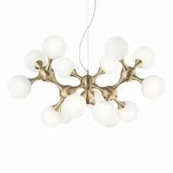 Suspension Ideallux NODI Laiton, 15 lumières