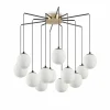 Suspension Ideallux RHAPSODY Laiton, Noir, 12 lumières