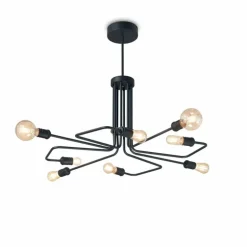 Suspension Ideallux TRIUMPH Noir, 8 lumières