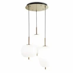 Suspension Ideallux UMILE LED Laiton, Noir, 1 lumière