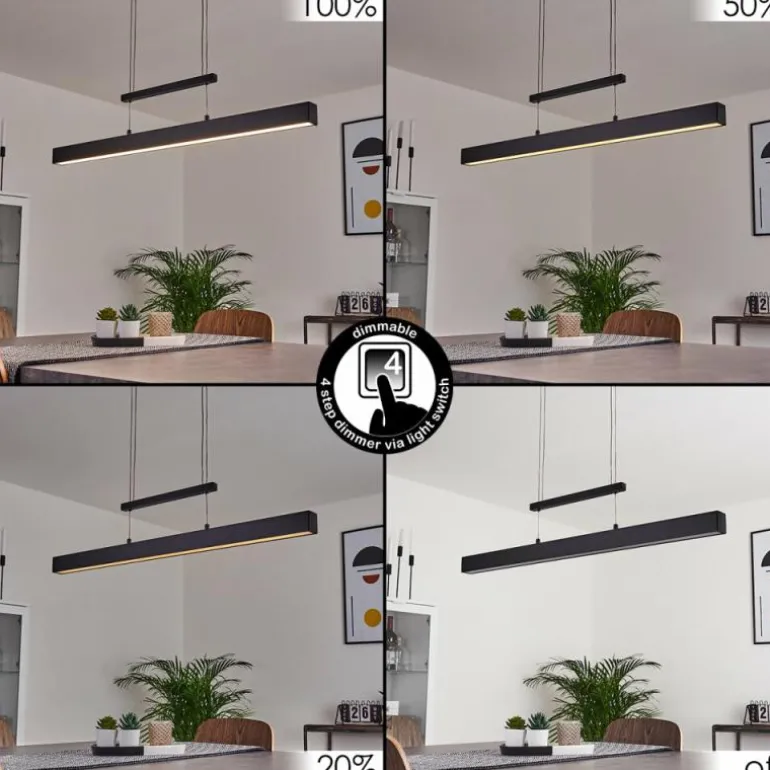Suspension Ifo LED Noir, 1 lumière