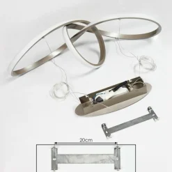 Suspension Ignal LED Nickel mat, 1 lumière