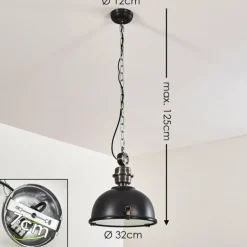 Suspension Ilvy LED Noir, 1 lumière