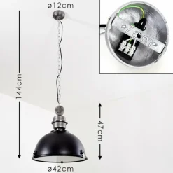 Suspension Ilvy Noir, 1 lumière