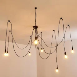 Suspension Imini Noir, 8 lumières