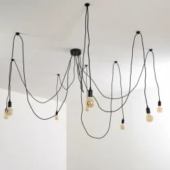 Suspension Imini Noir, 8 lumières