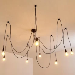 Suspension Imini Noir, 8 lumières