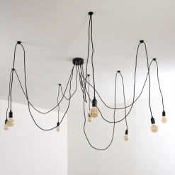 Suspension Imini Noir, 8 lumières