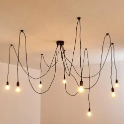 Suspension Imini Noir, 8 lumières