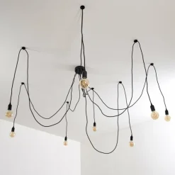 Suspension Imini Noir, 8 lumières