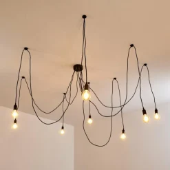 Suspension Imini Noir, 8 lumières