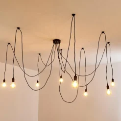 Suspension Imini Noir, 8 lumières