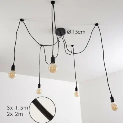 Suspension Imini Noir, 5 lumières