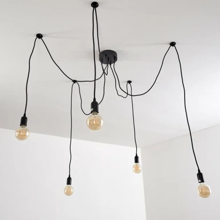 Suspension Imini Noir, 5 lumières