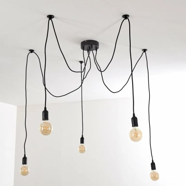 Suspension Imini Noir, 5 lumières