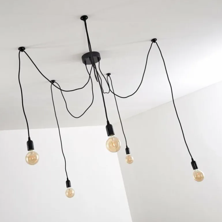 Suspension Imini Noir, 5 lumières