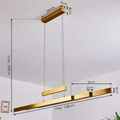 Suspension Inicio LED Laiton, 3 lumières