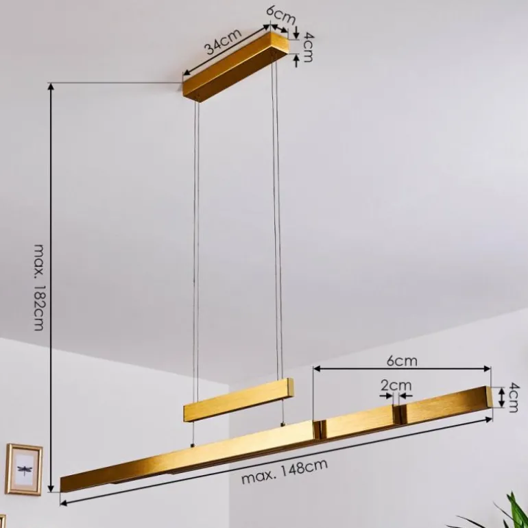 Suspension Inicio LED Laiton, 3 lumières
