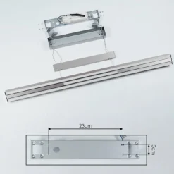 Suspension Inicio LED Nickel mat, 5 lumières