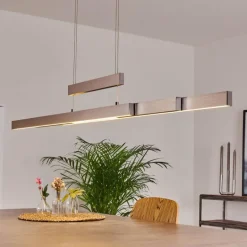 Suspension Inicio LED Nickel mat, 5 lumières