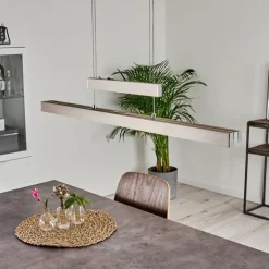 Suspension Inicio LED Nickel mat, 5 lumières