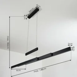 Suspension Inicio LED Noir, 3 lumières