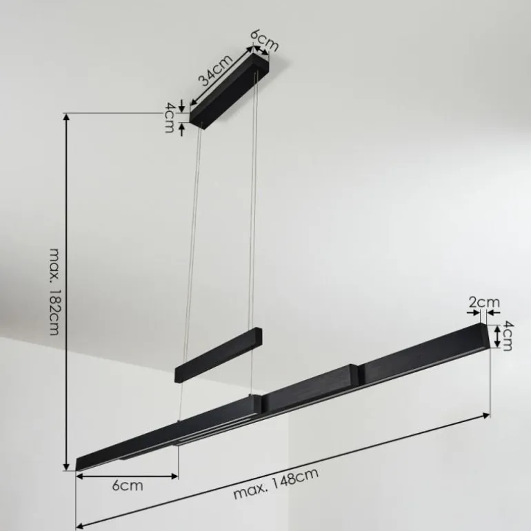 Suspension Inicio LED Noir, 3 lumières