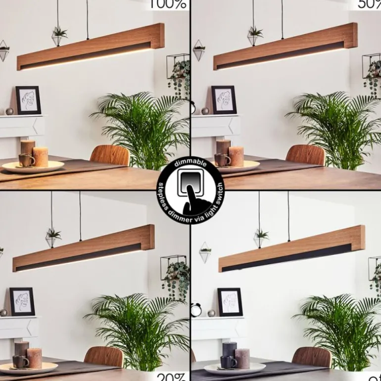 Suspension Inzino LED Noir, 1 lumière