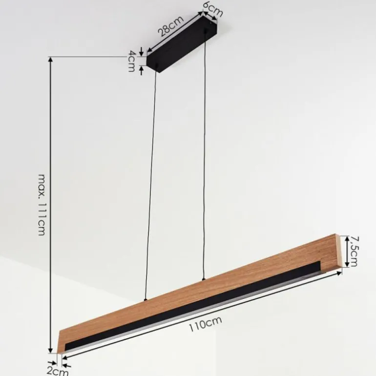Suspension Inzino LED Noir, 1 lumière