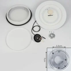 Suspension Ittingen LED Noir, 1 lumière, Changeur de couleurs