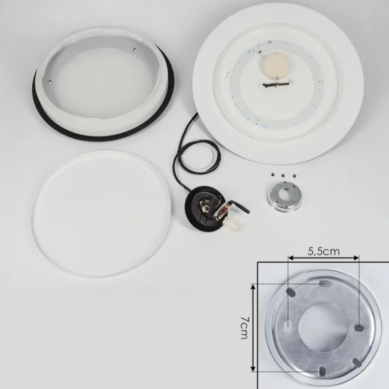 Suspension Ittingen LED Noir, 1 lumière, Changeur de couleurs