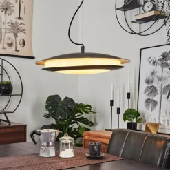 Suspension Ittingen LED Noir, 1 lumière, Changeur de couleurs