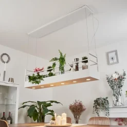 Suspension Jabilla Blanc, 6 lumières