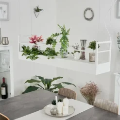 Suspension Jabilla Blanc, 6 lumières